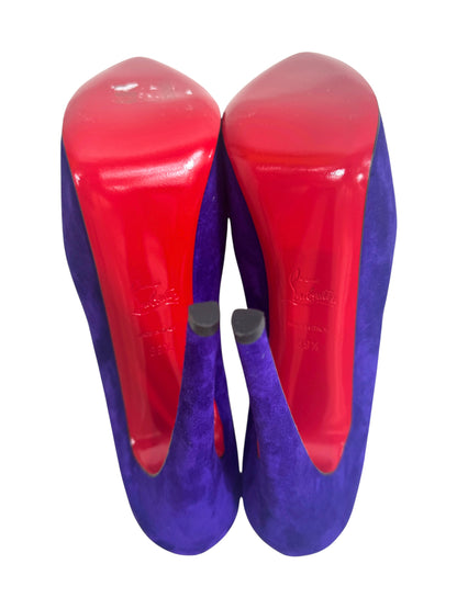Christian Louboutin Daffodile purple suede pumps