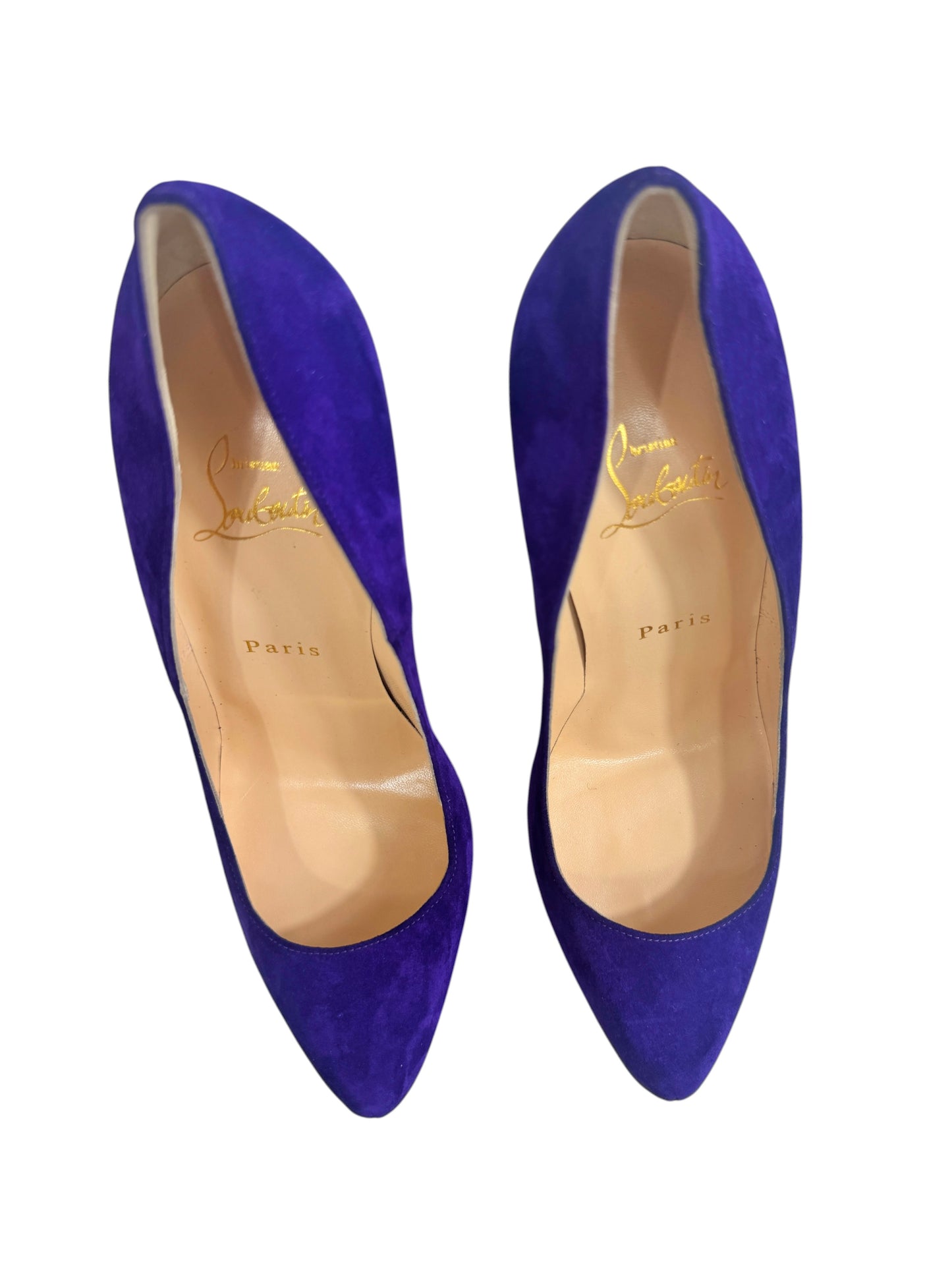 Christian Louboutin Daffodile purple suede pumps