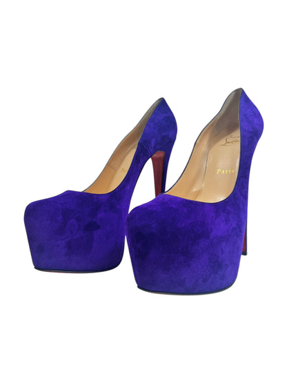 Christian Louboutin Daffodile purple suede pumps
