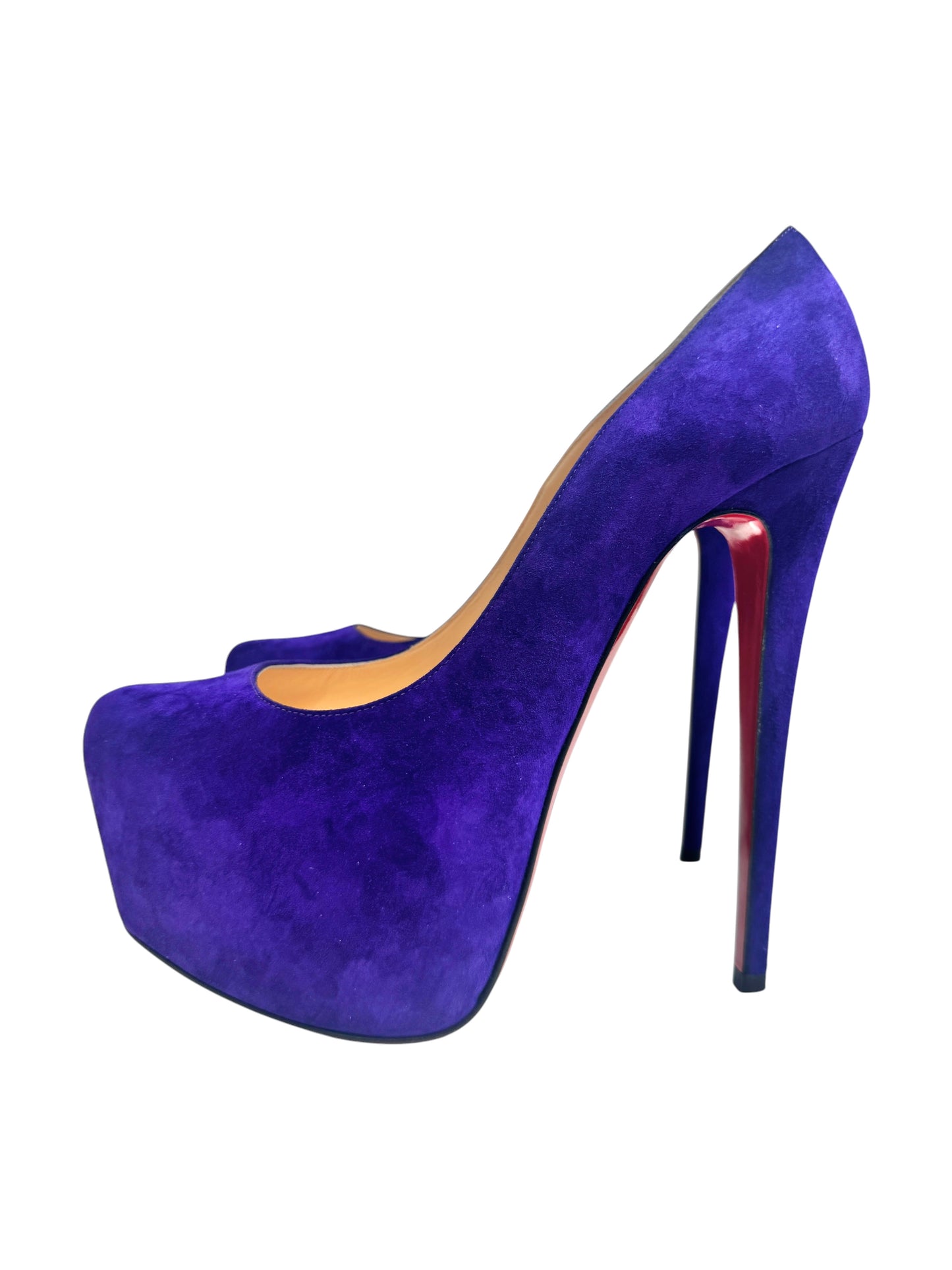 Christian Louboutin Daffodile purple suede pumps