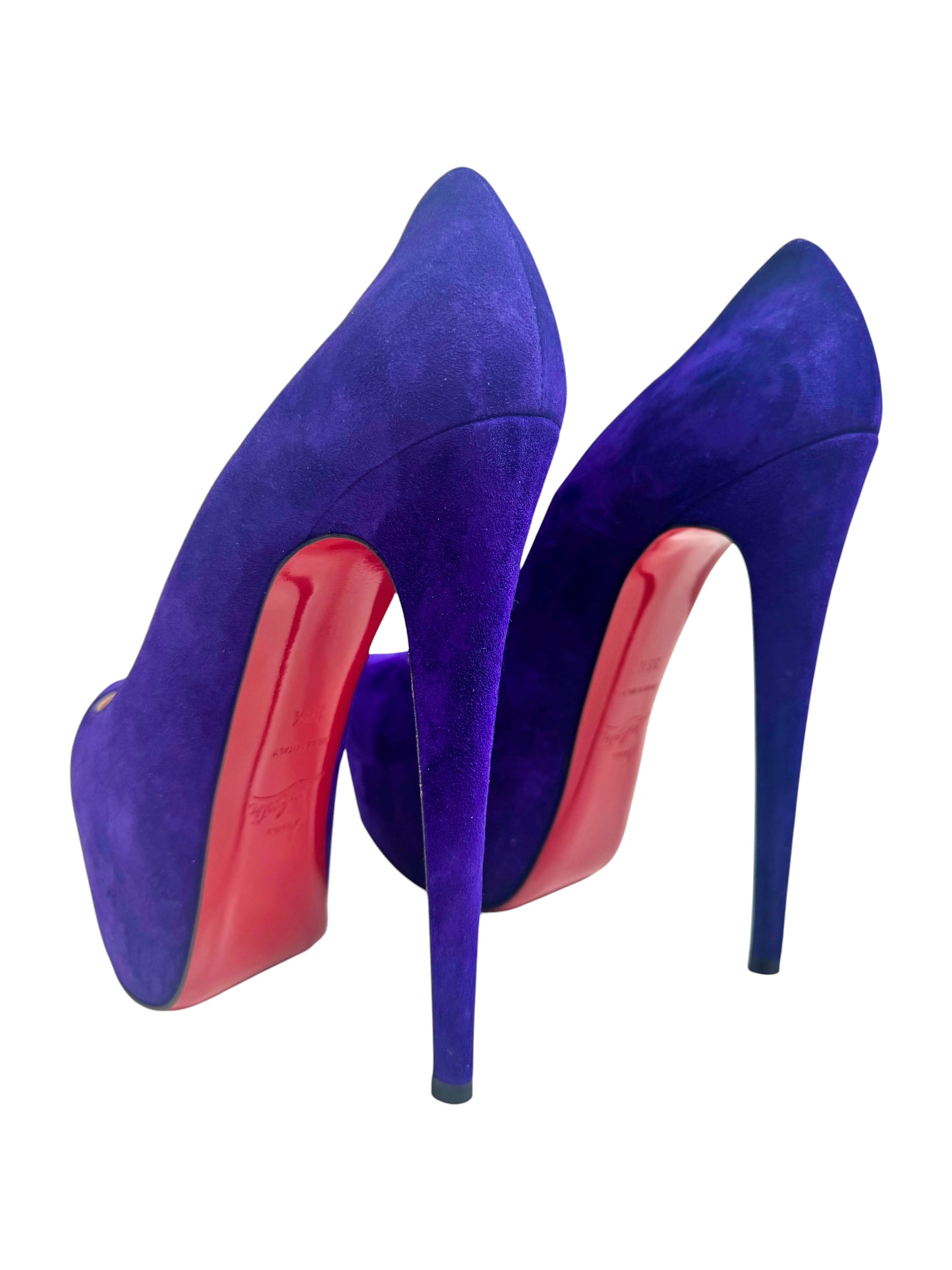 Christian Louboutin Daffodile purple suede pumps