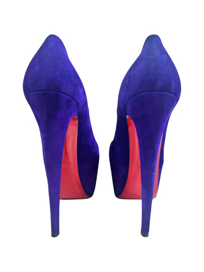 Christian Louboutin Daffodile purple suede pumps