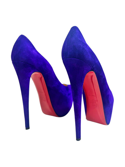 Christian Louboutin Daffodile purple suede pumps