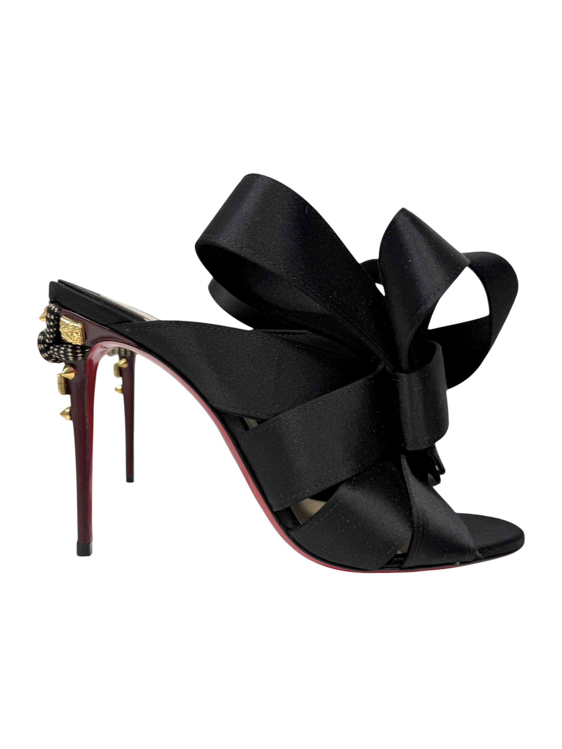 Christian Louboutin Edo mules black silk