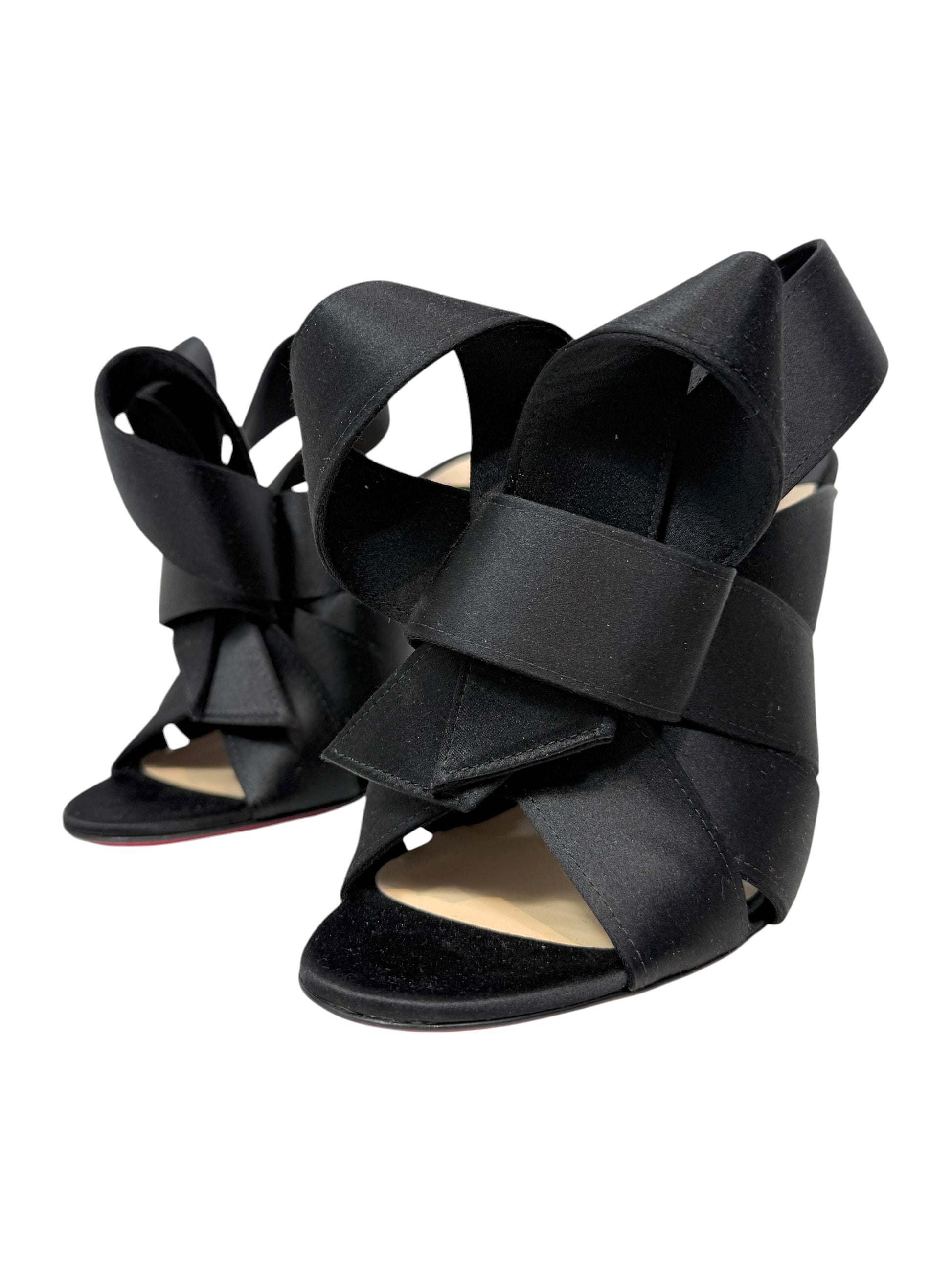 Christian Louboutin Edo mules black silk