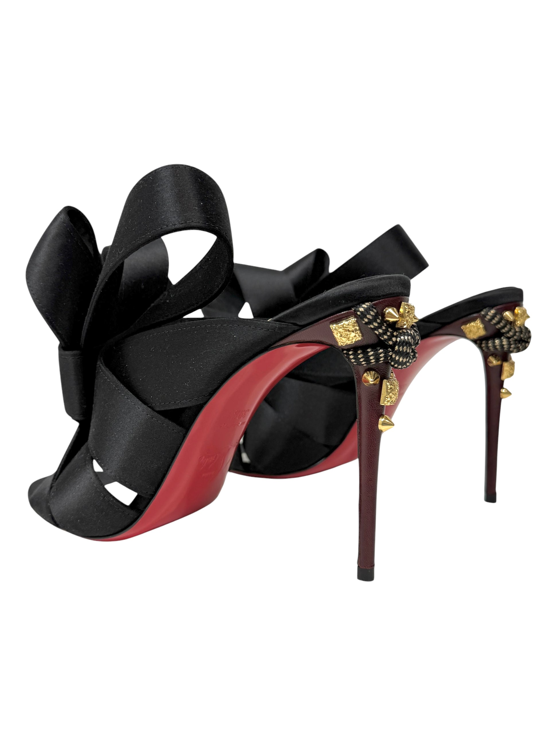 Christian Louboutin Edo mules black silk