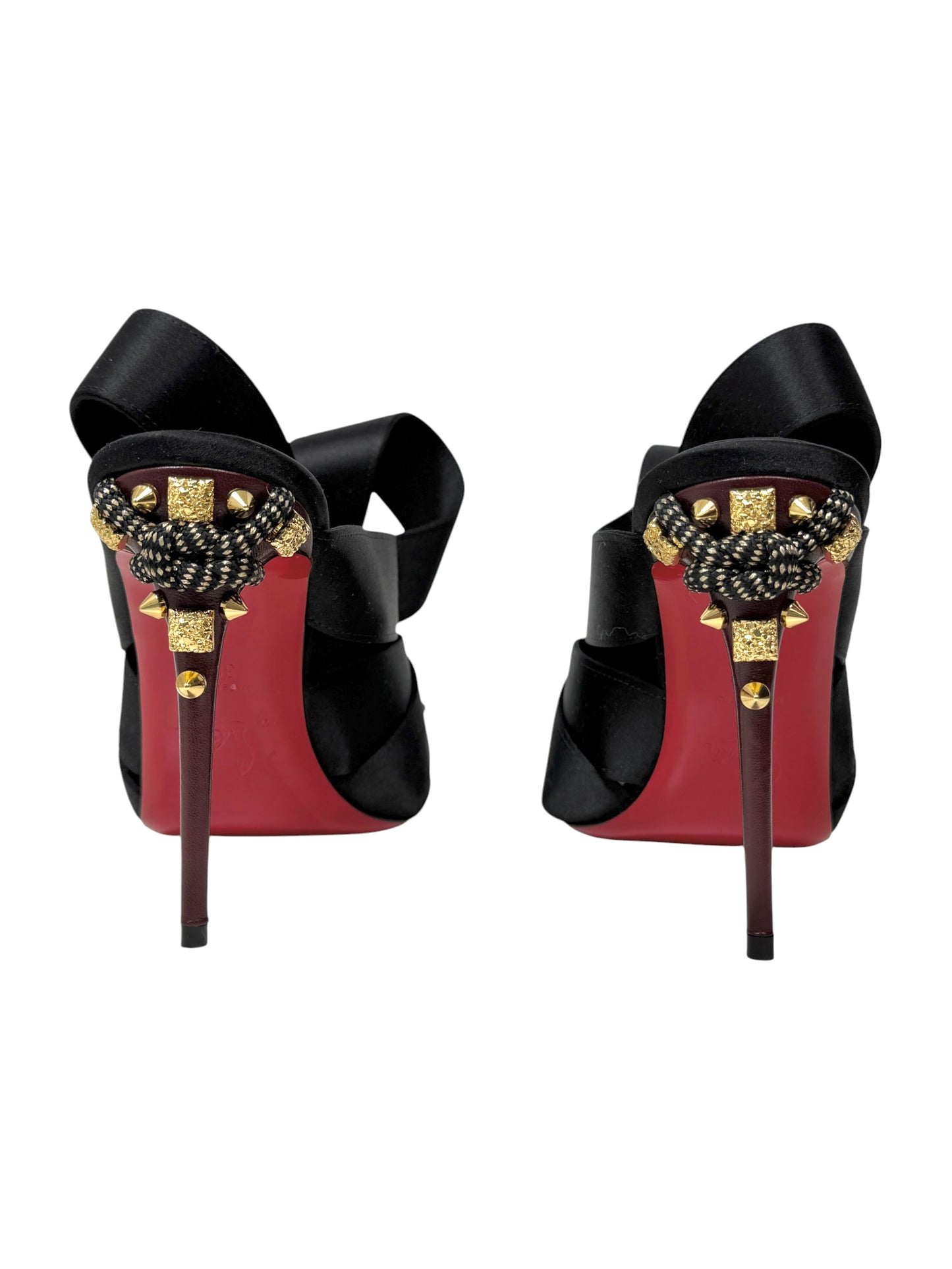Christian Louboutin Edo mules black silk