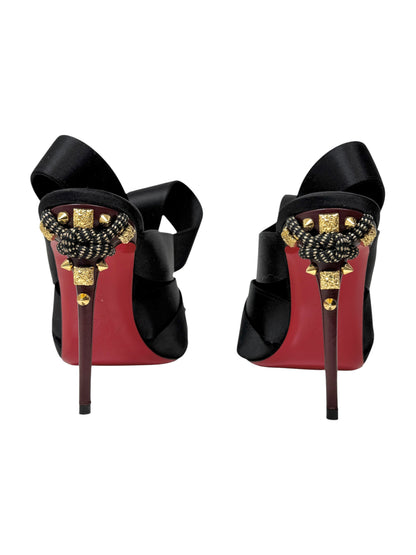 Christian Louboutin Edo mules black silk