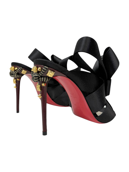 Christian Louboutin Edo mules black silk