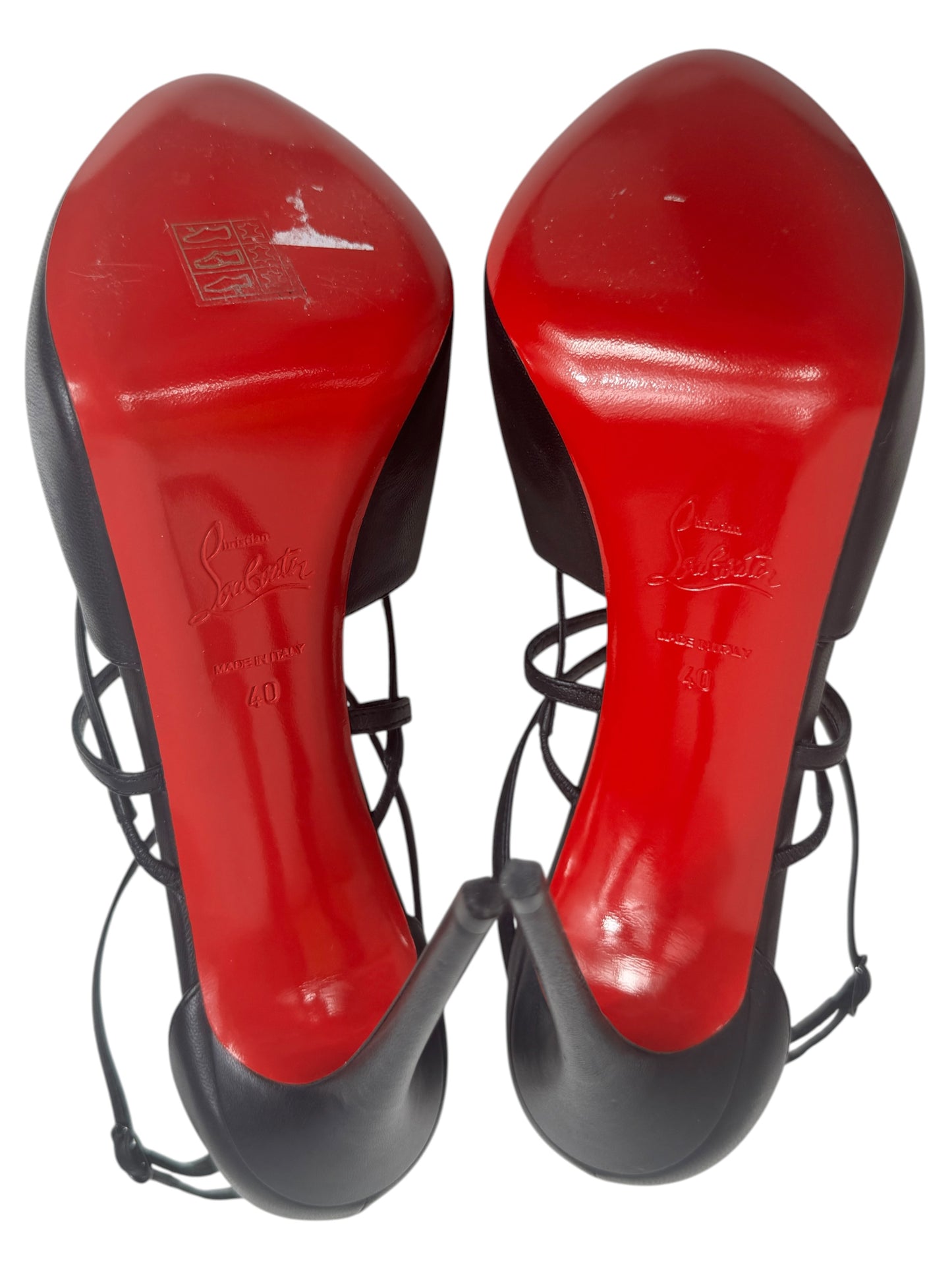 Christian Louboutin black lambskin holly pumps