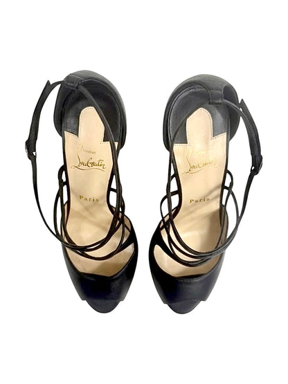 Christian Louboutin black lambskin holly pumps