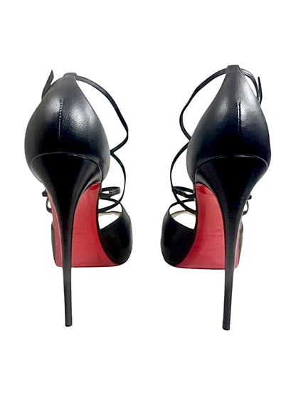 Christian Louboutin black lambskin holly pumps