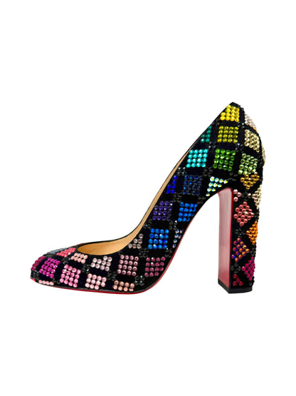 Christian Louboutin cadrilla multicolore crystal pumps
