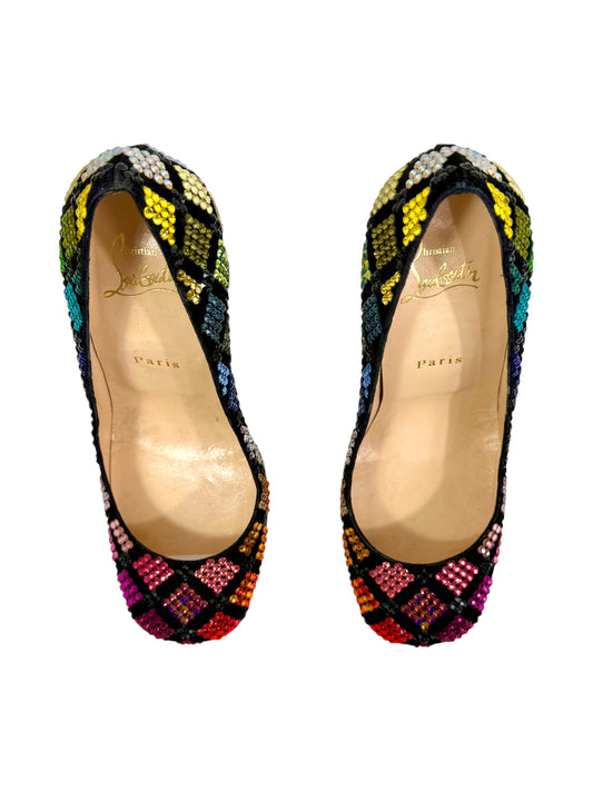 Christian Louboutin cadrilla multicolore crystal pumps