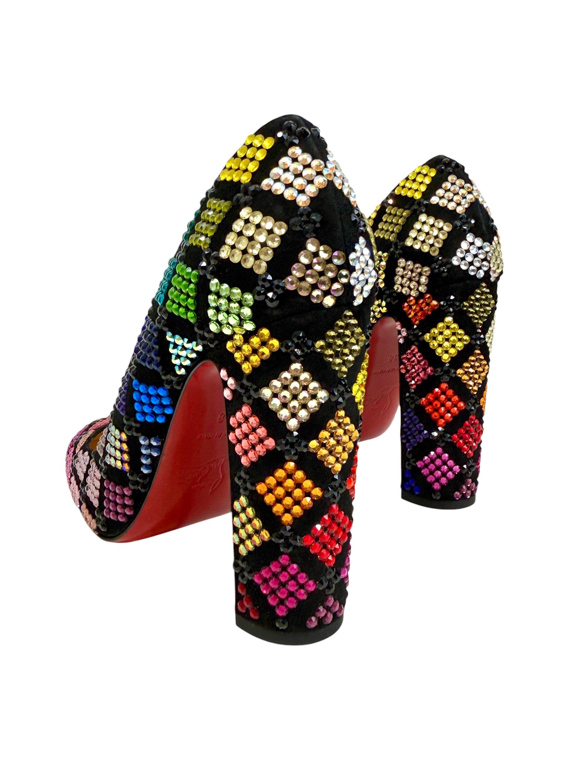 Christian Louboutin cadrilla multicolore crystal pumps