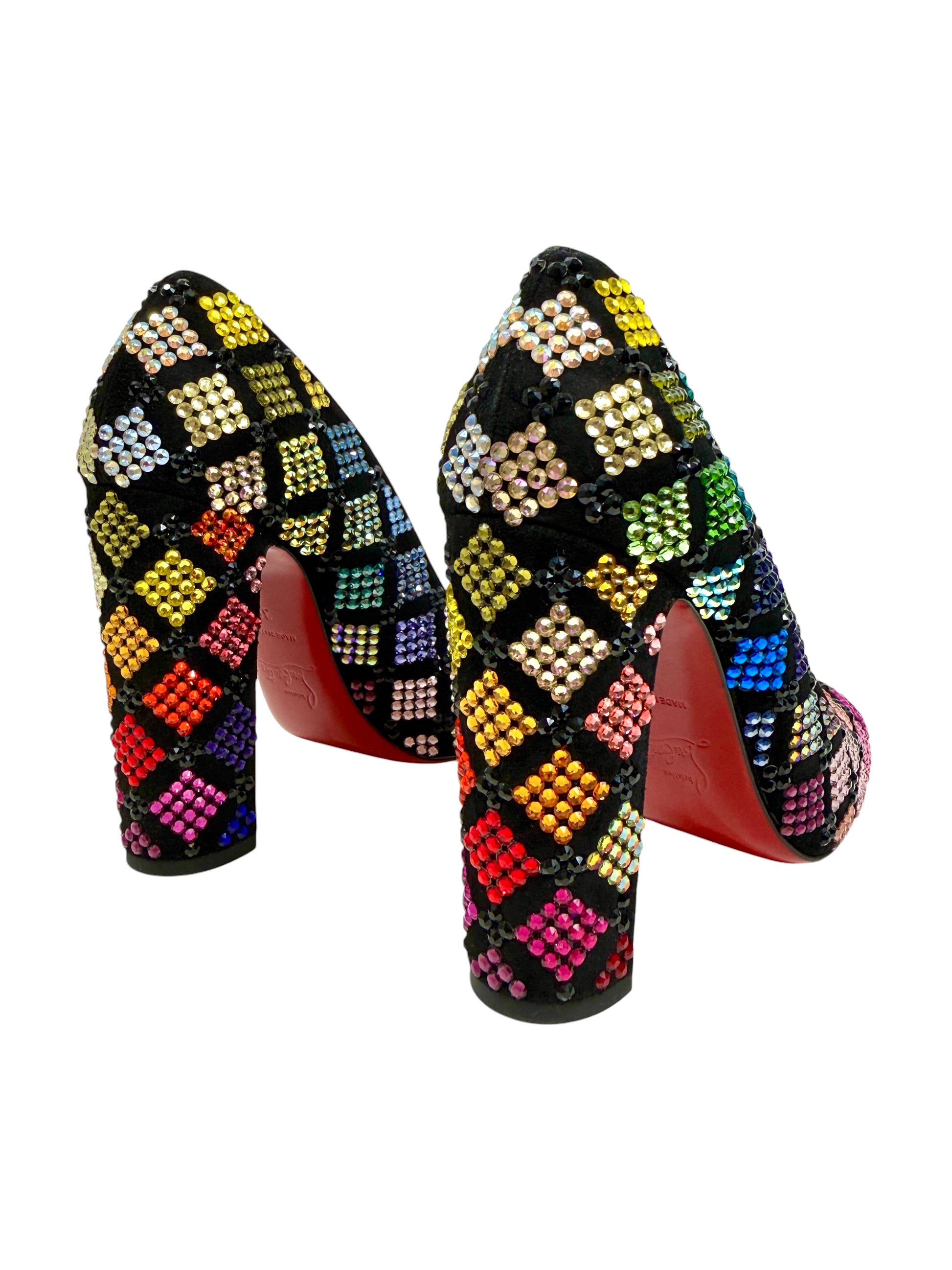 Christian Louboutin cadrilla multicolore crystal pumps