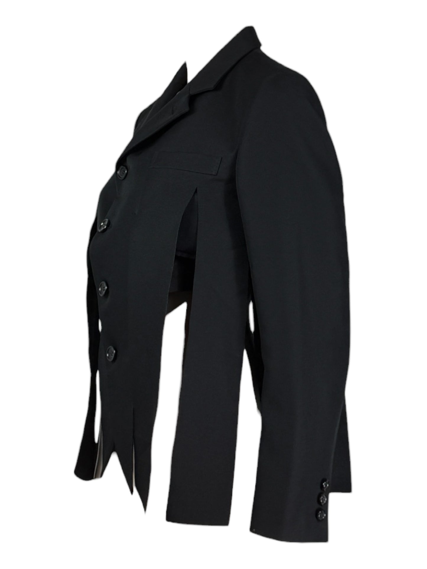 Comme des Garçons 2021 - Short black fringed jacket