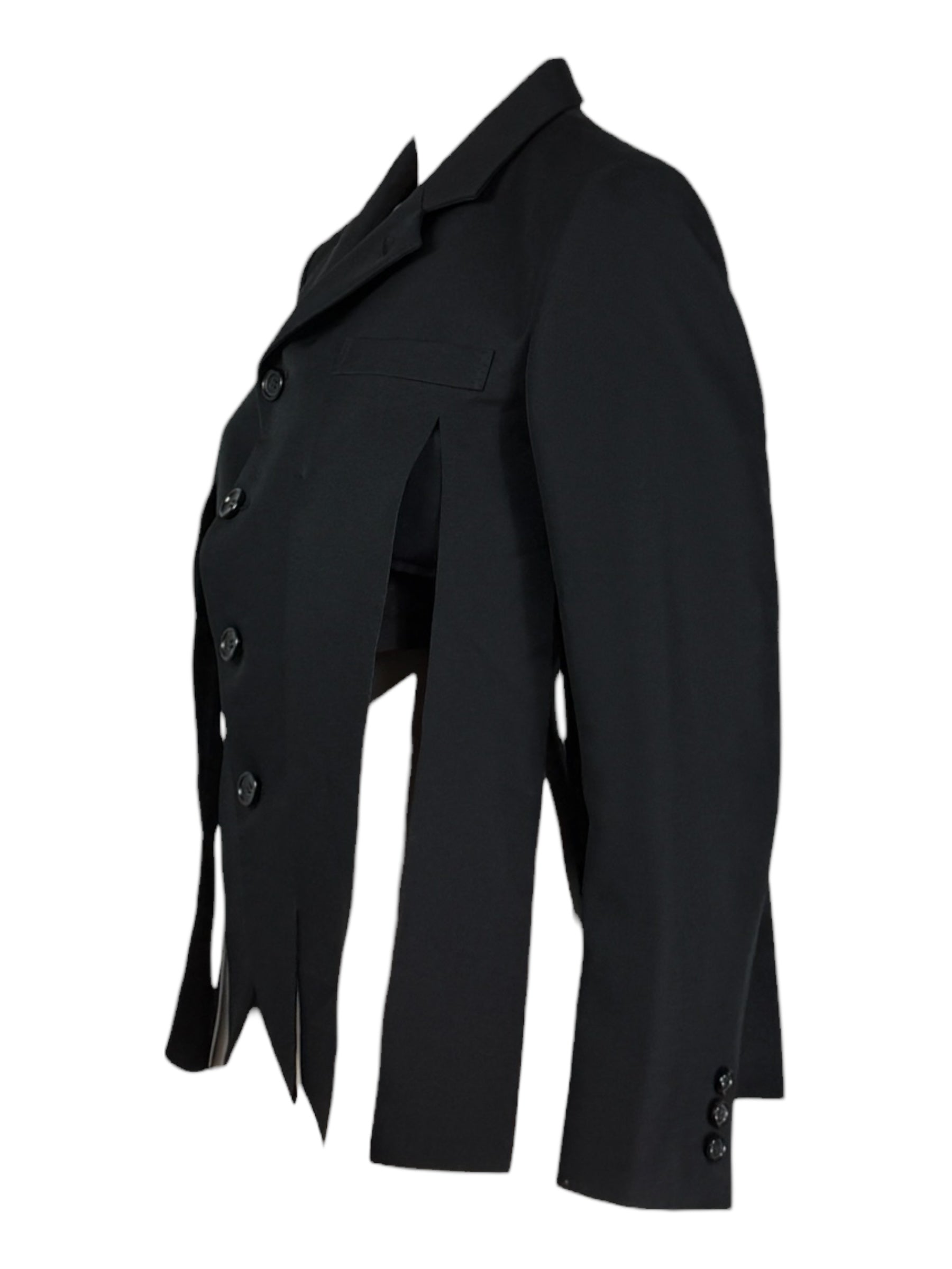 Comme des Garçons 2021 - Short black fringed jacket