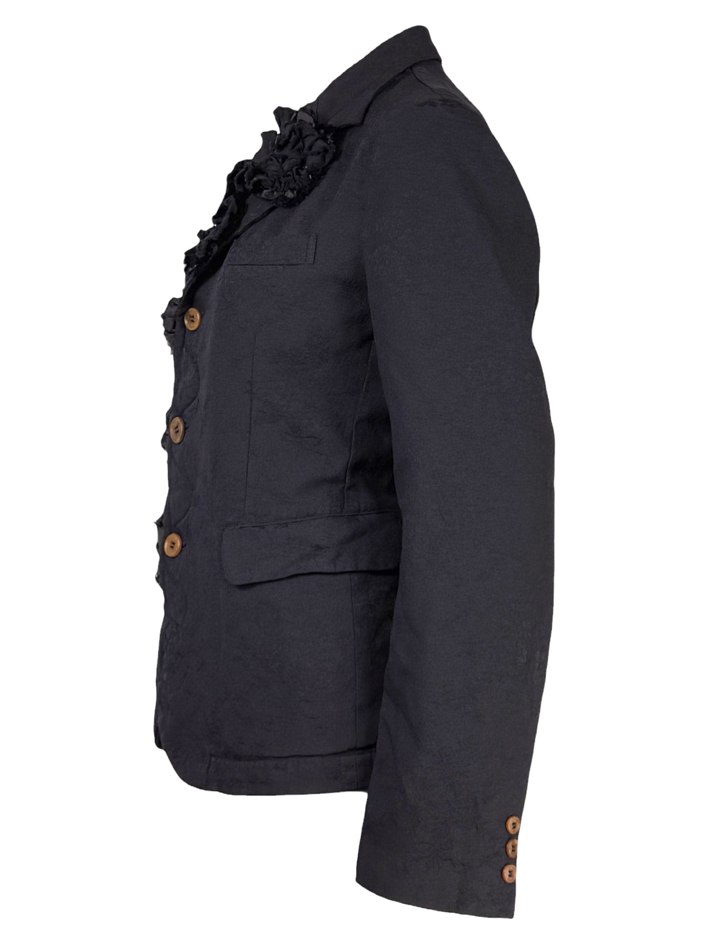Comme des Garçons Collection Autumn winter 2015 2016 navy blue jacket with gathered details 3