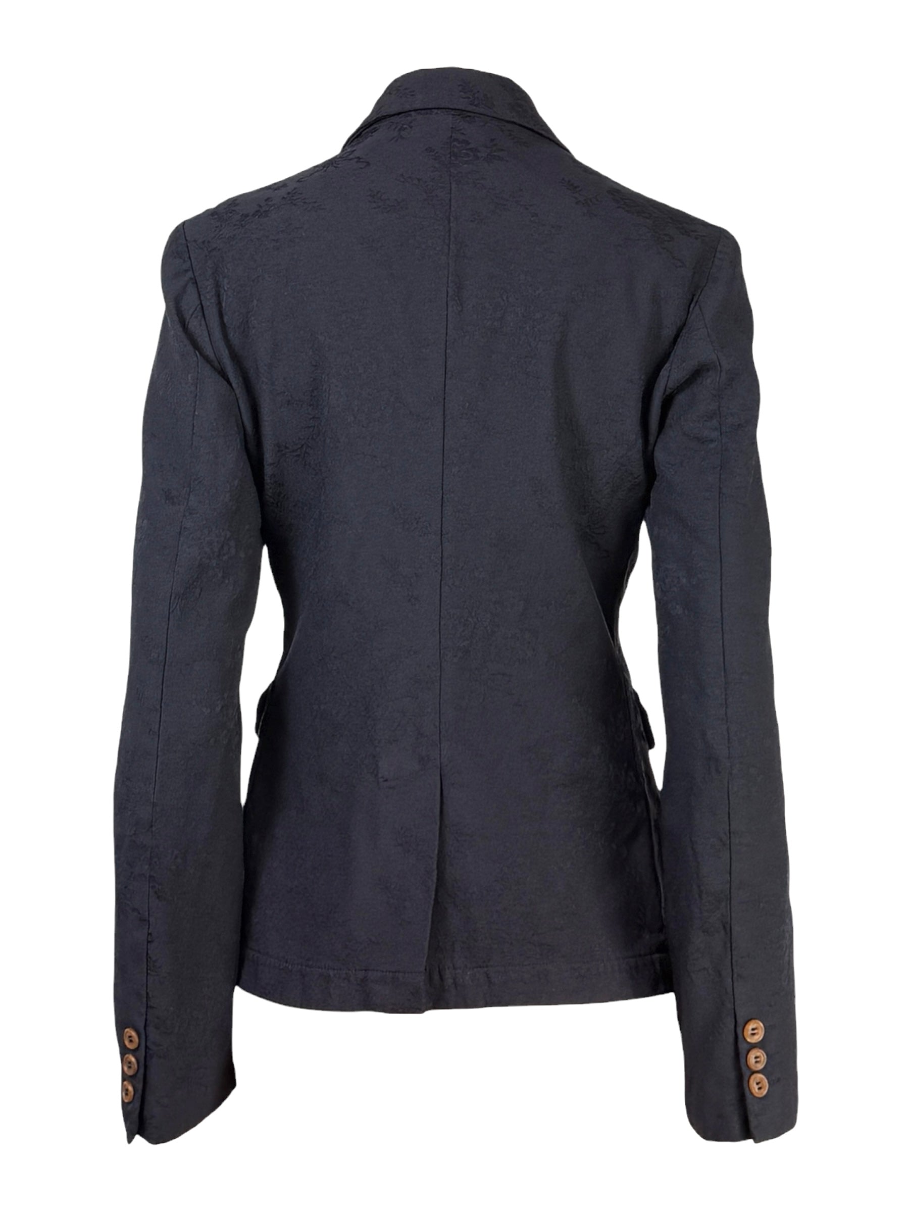 Comme des Garçons Collection Autumn winter 2015 2016 navy blue jacket with gathered details 5