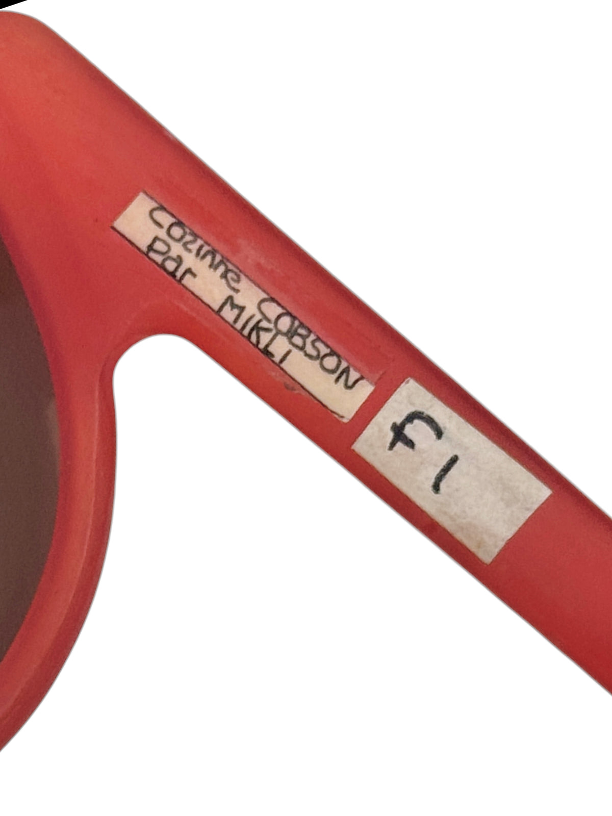 Corinne Cobson X Alain Mikli Handheld red resin sunglasses