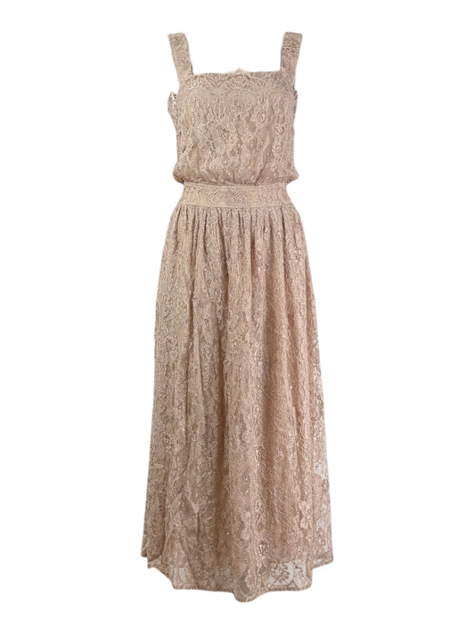 Dolce & Gabbana - Nude guipure lace dress with straps