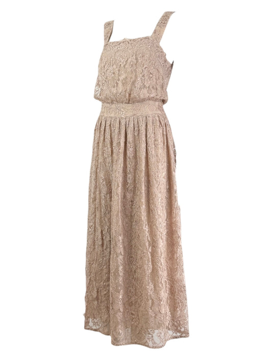 Dolce & Gabbana - Nude guipure lace dress with straps