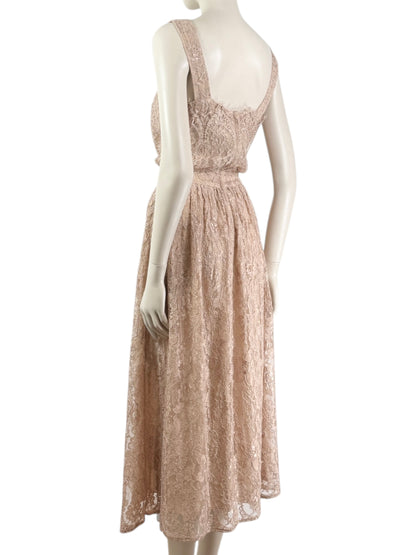 Dolce & Gabbana - Nude guipure lace dress with straps