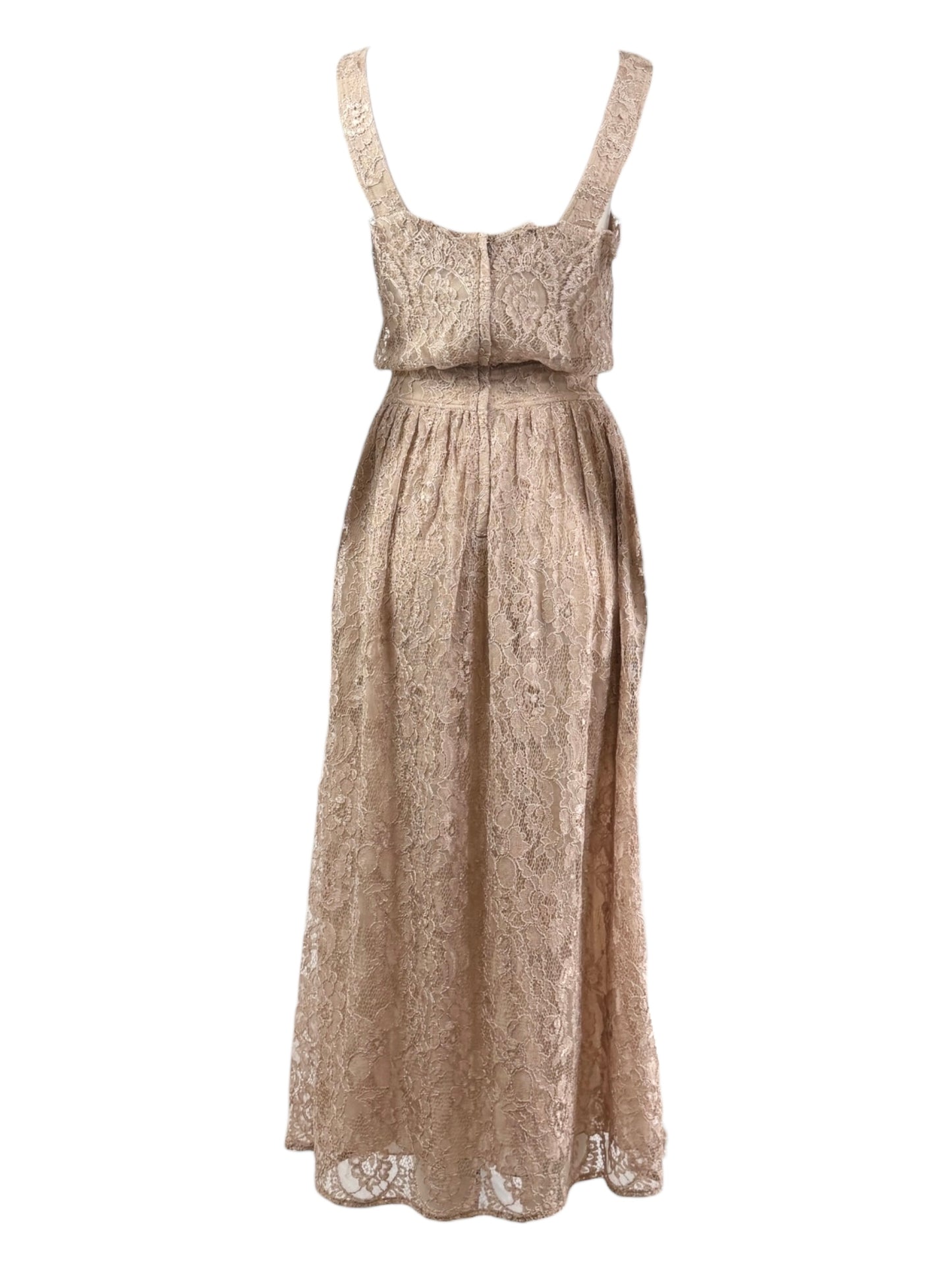 Dolce & Gabbana - Nude guipure lace dress with straps