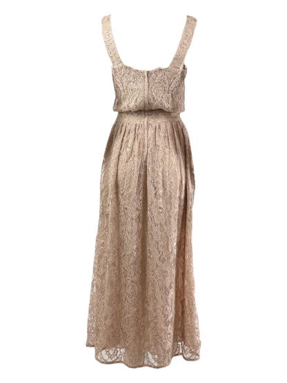 Dolce & Gabbana - Nude guipure lace dress with straps
