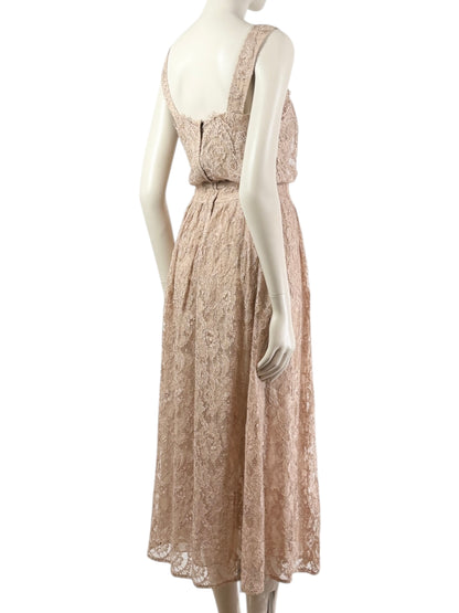Dolce & Gabbana - Nude guipure lace dress with straps