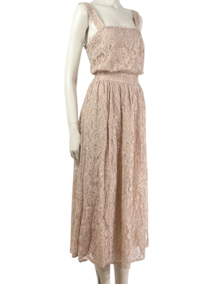 Dolce & Gabbana - Nude guipure lace dress with straps