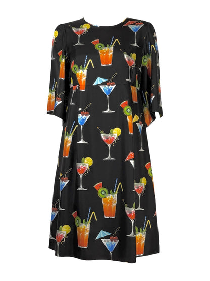 Dolce & Gabbana - Spring/Summer 2017 Collection - Printed silk dress with cocktail motif