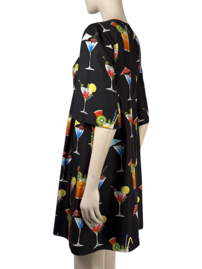Dolce & Gabbana - Spring/Summer 2017 Collection - Printed silk dress with cocktail motif 2