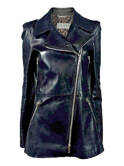 Dolce Gabbana 1999 Black lambskin biker jacket