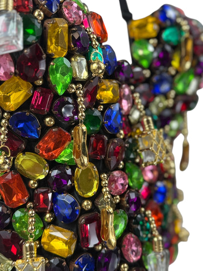 Dolce Gabbana Fall 1991 multicolor crystal bustier 