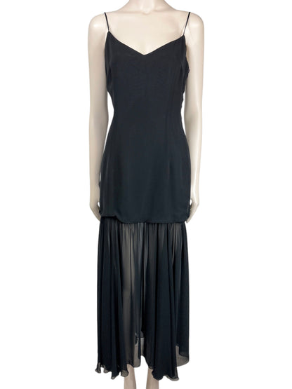 Dolce Gabbana Fall 1992 Ensemble velvet waistcoats spaghetti dress
