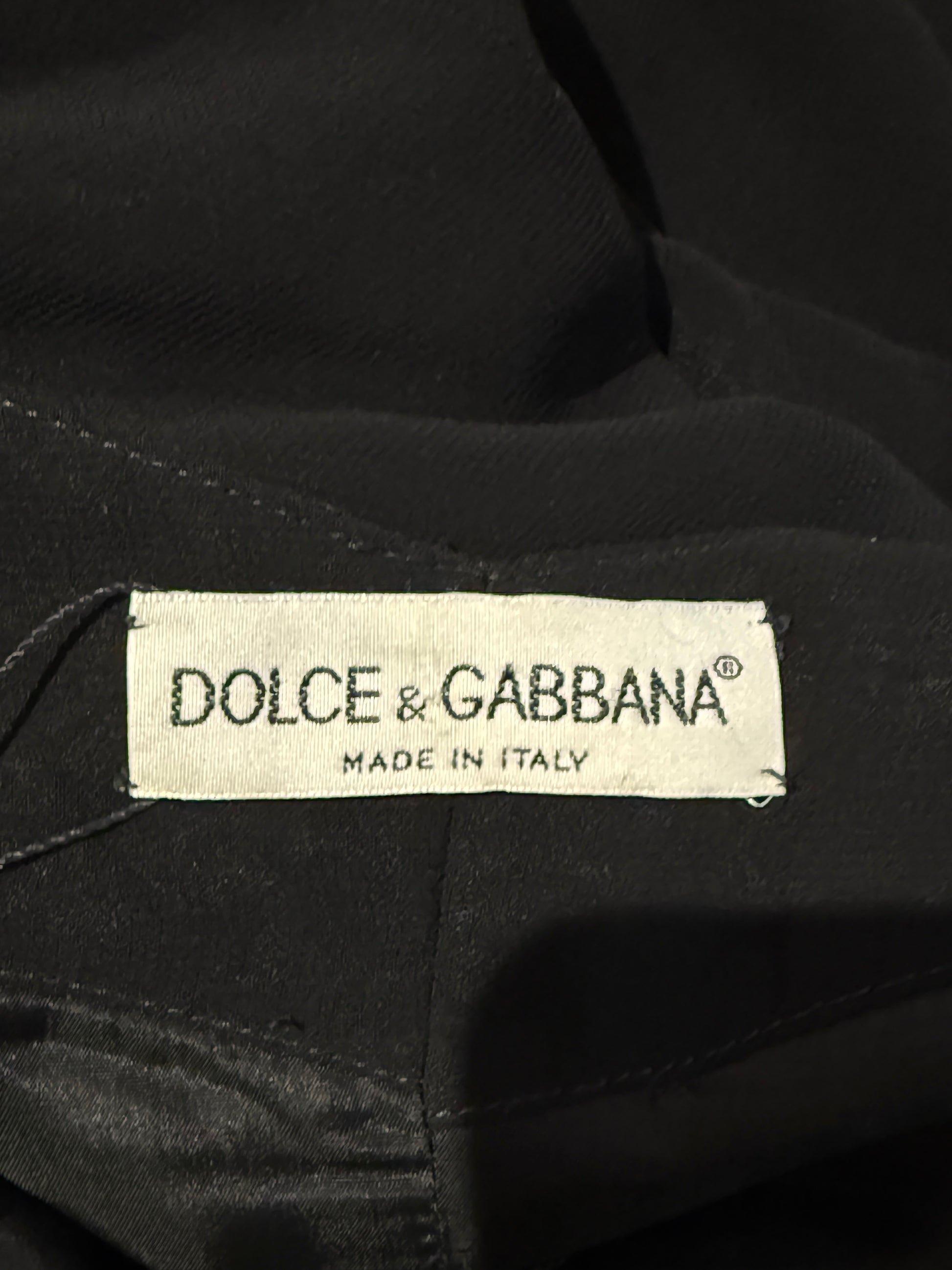 Dolce Gabbana Fall 1992 Ensemble velvet waistcoats spaghetti dress