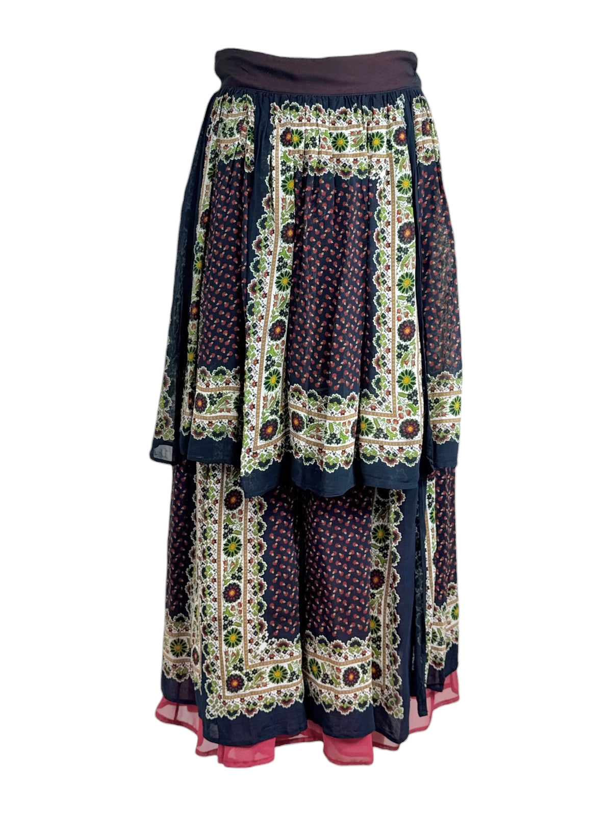 Dolce Gabbana Fall 1993 Asymmetric multicolored skirt