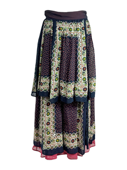 Dolce Gabbana Fall 1993 Asymmetric multicolored skirt