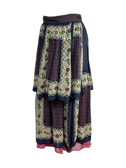Dolce Gabbana Fall 1993 Asymmetric multicolored skirt