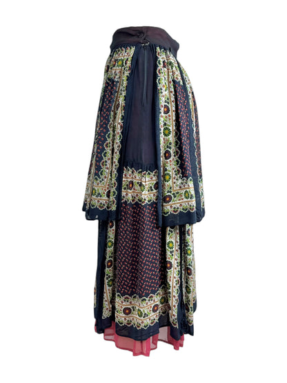 Dolce Gabbana Fall 1993 Asymmetric multicolored skirt