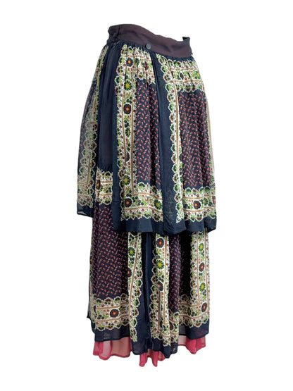 Dolce Gabbana Fall 1993 Asymmetric multicolored skirt