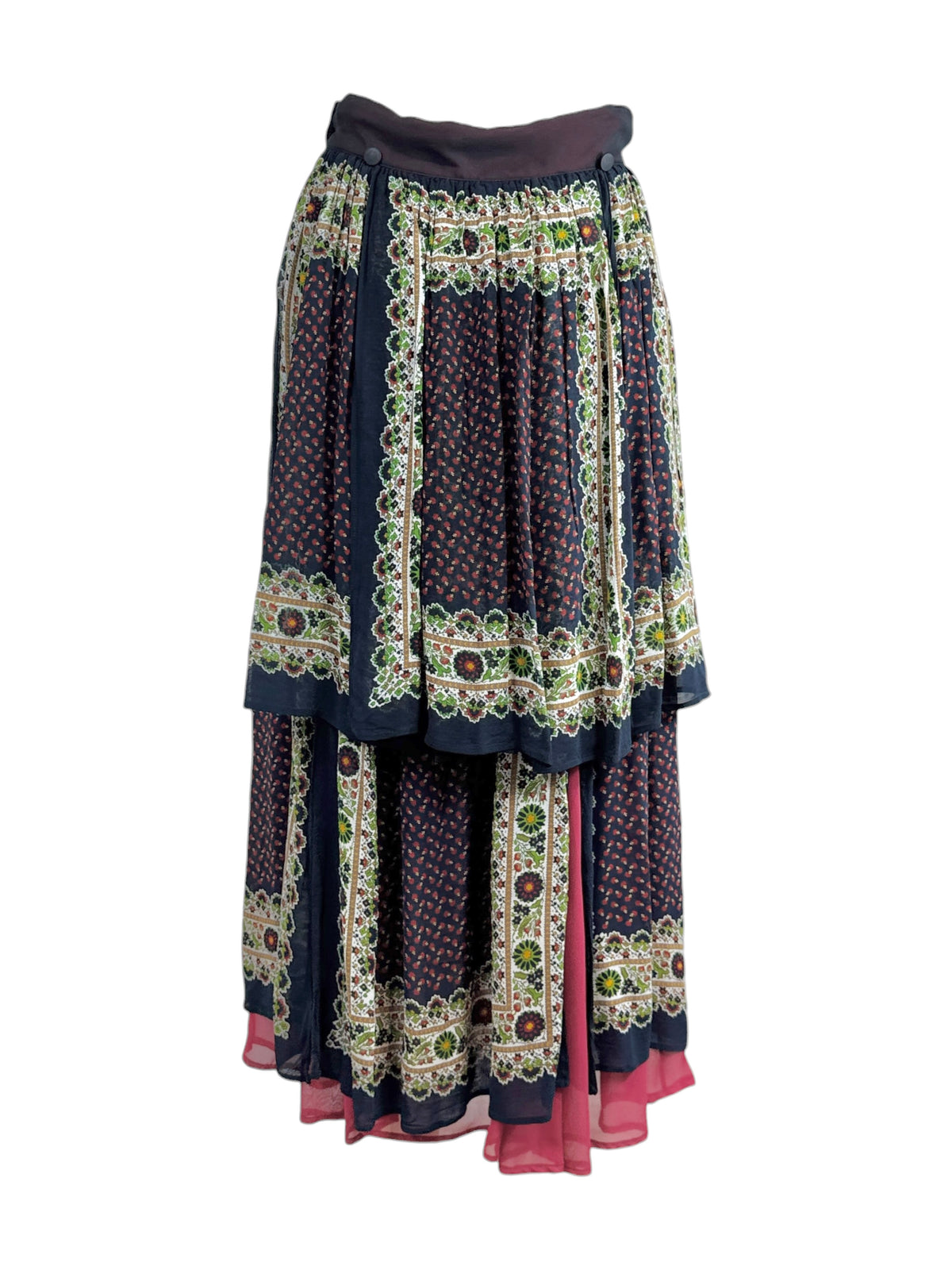 Dolce Gabbana Fall 1993 Asymmetric multicolored skirt