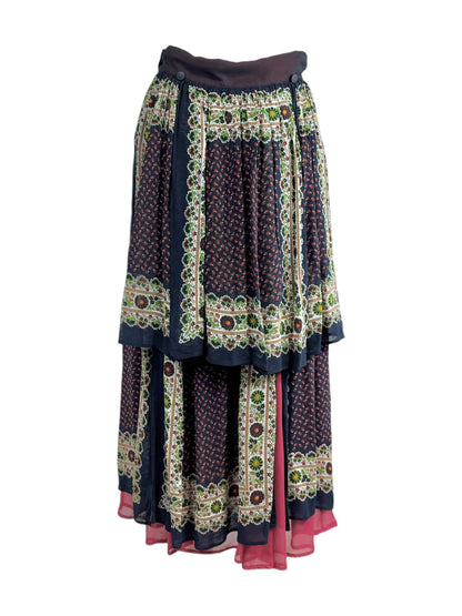Dolce Gabbana Fall 1993 Asymmetric multicolored skirt