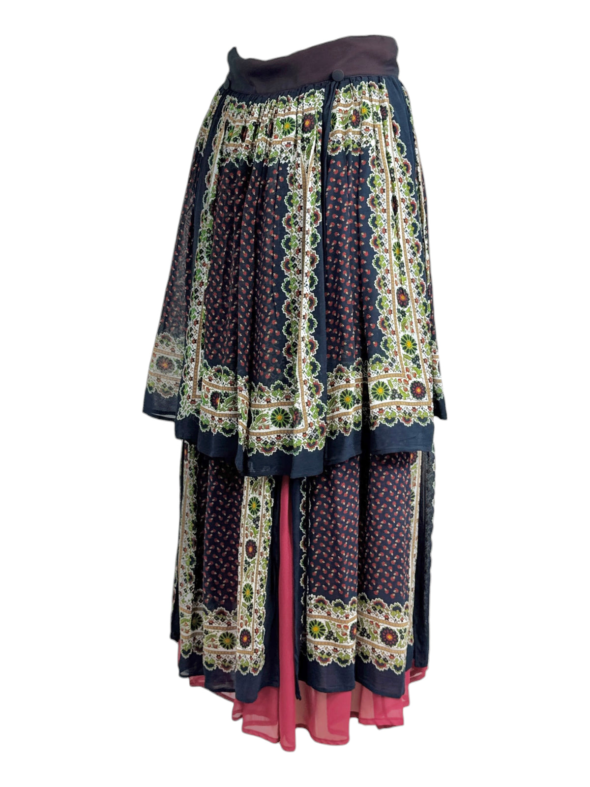 Dolce Gabbana Fall 1993 Asymmetric multicolored skirt