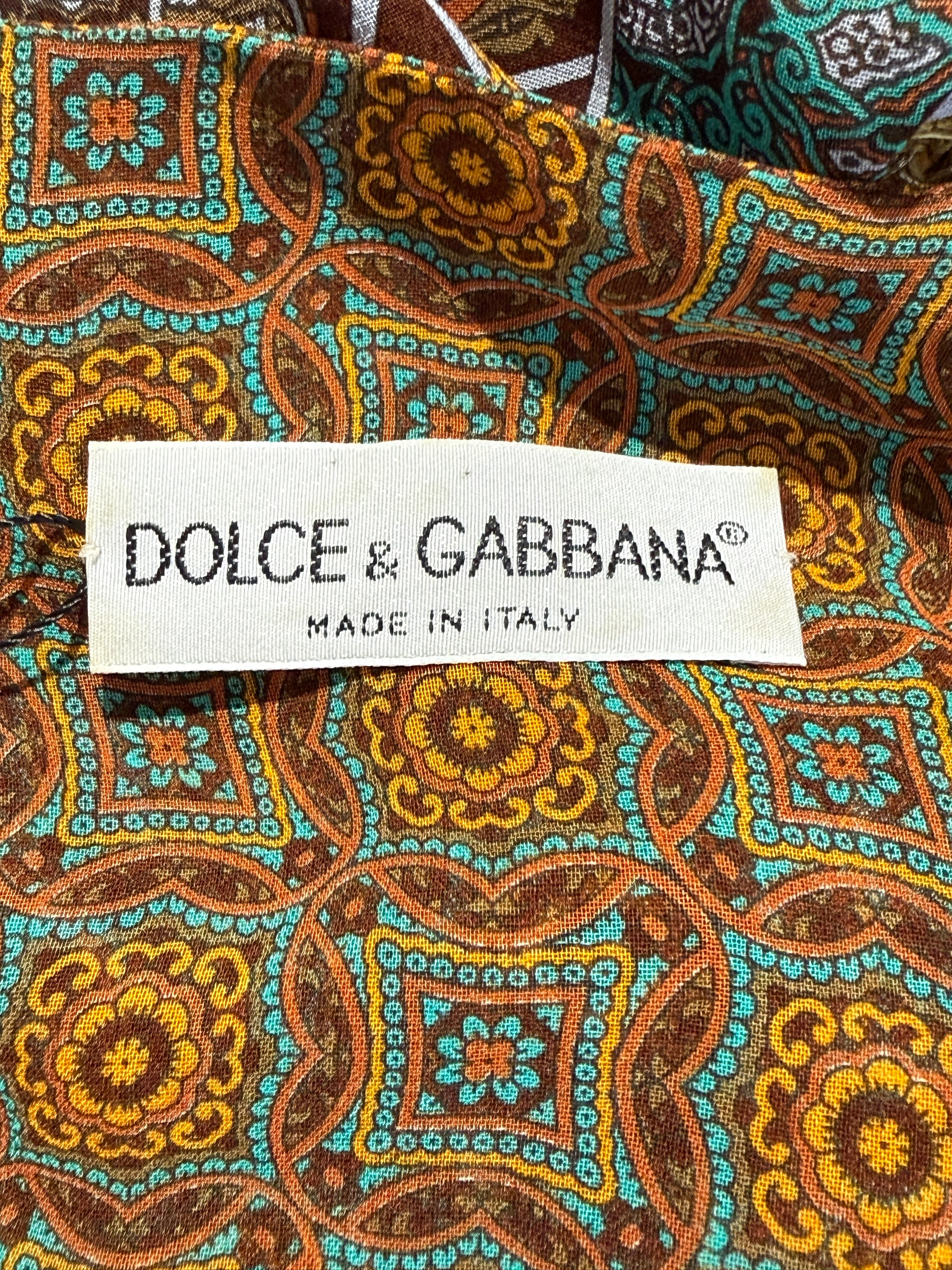 Dolce Gabbana Fall 1993 paisley printed dress