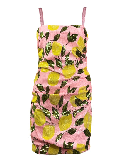 Dolce Gabbana Sequin lemon mini dress