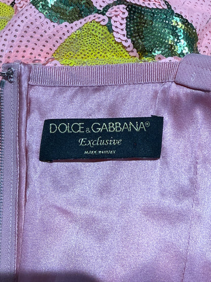 Dolce Gabbana Sequin lemon mini dress