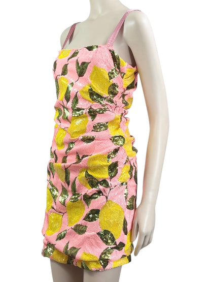 Dolce Gabbana Sequin lemon mini dress
